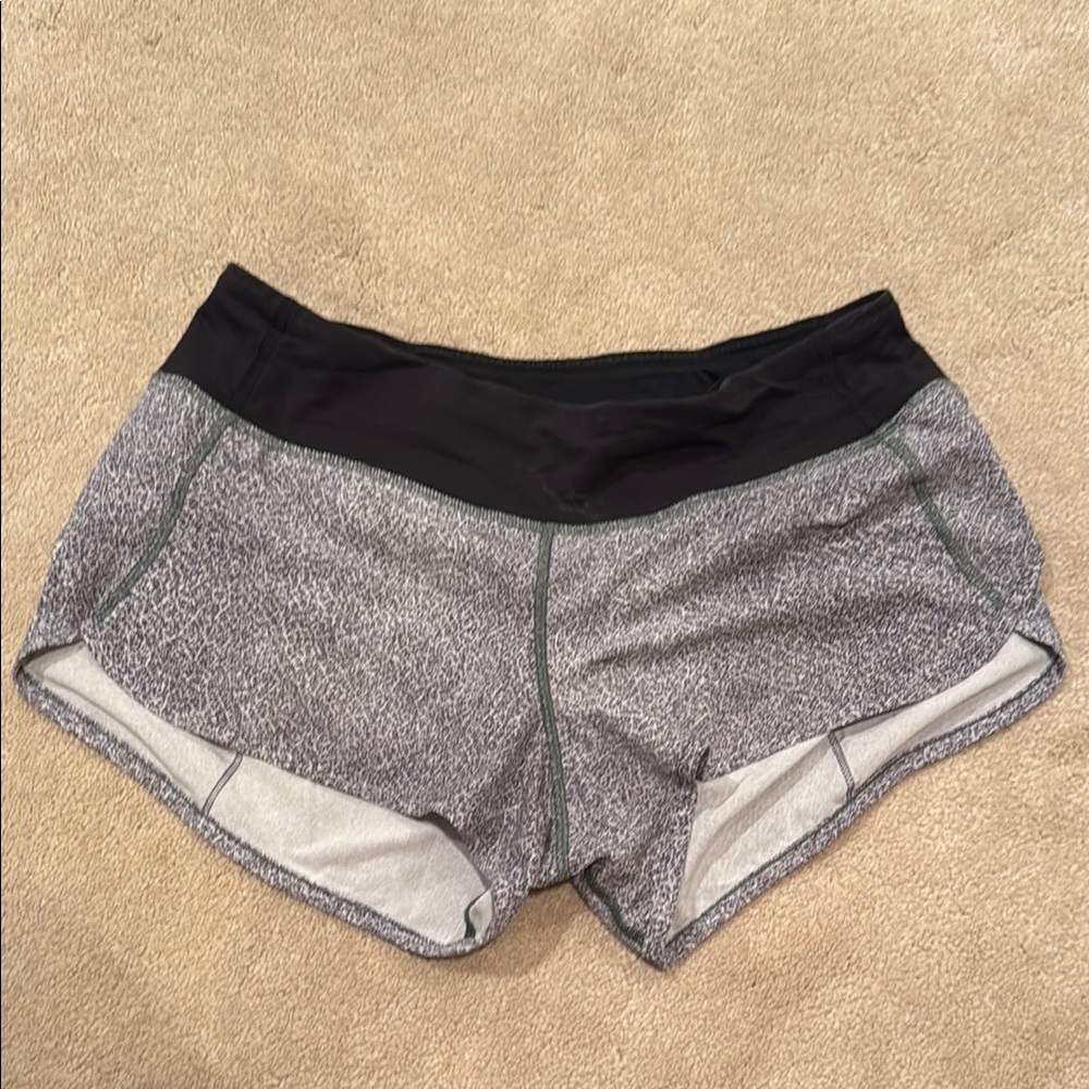 lululemon athletica Black and Gray Athletic Shorts